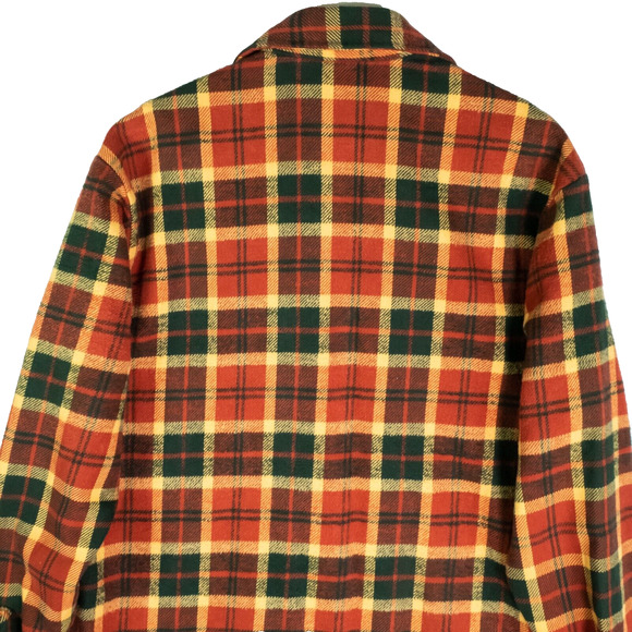 Vntg Big Mac JCPenney Flannel Long Sleeve Men's Size L Multi Plaid 70's Retro - Picture 5 of 14